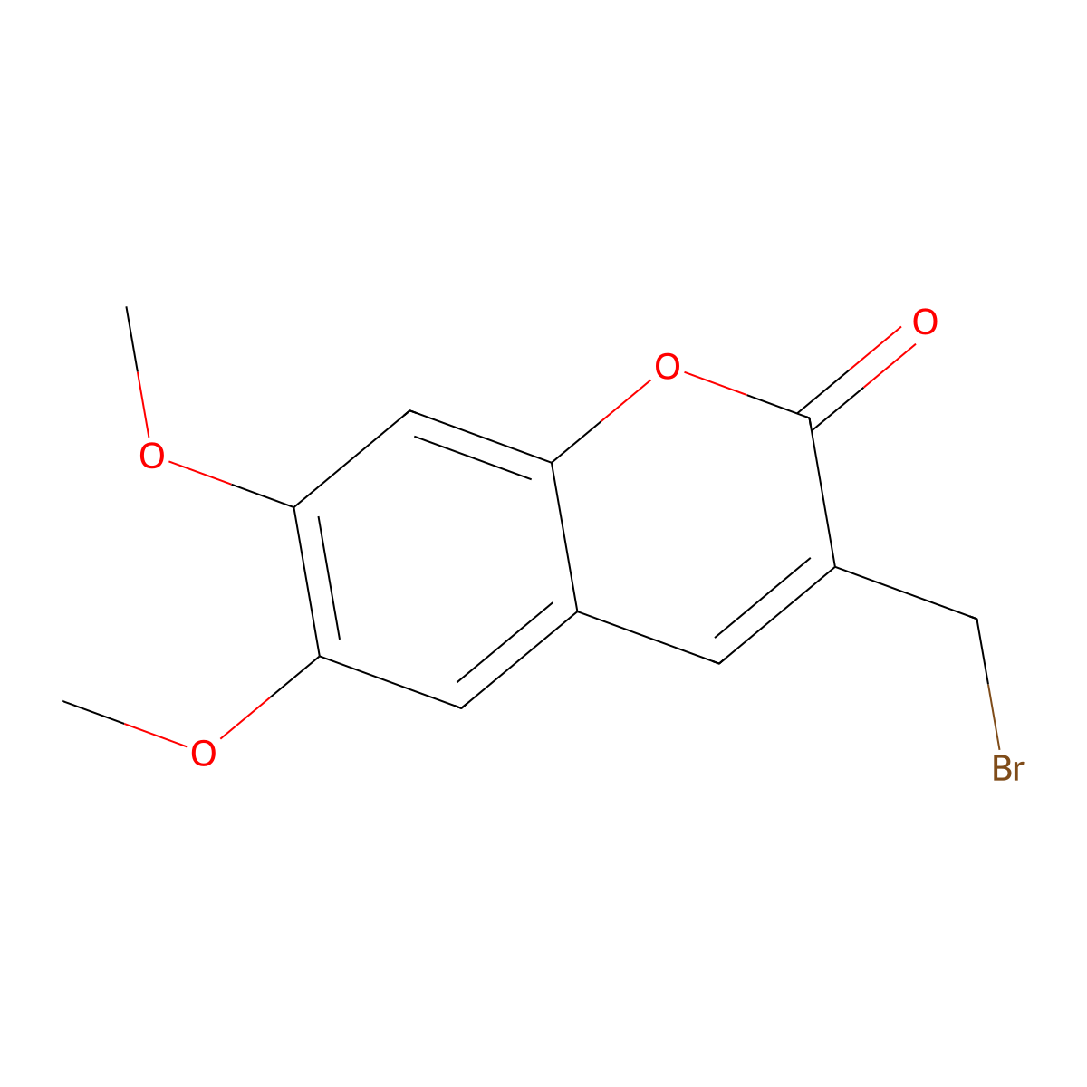 3-(Bromomethyl)-6,7-dimethoxy-2H-chromen-2-one molecular structure, CAS 133932-21-5