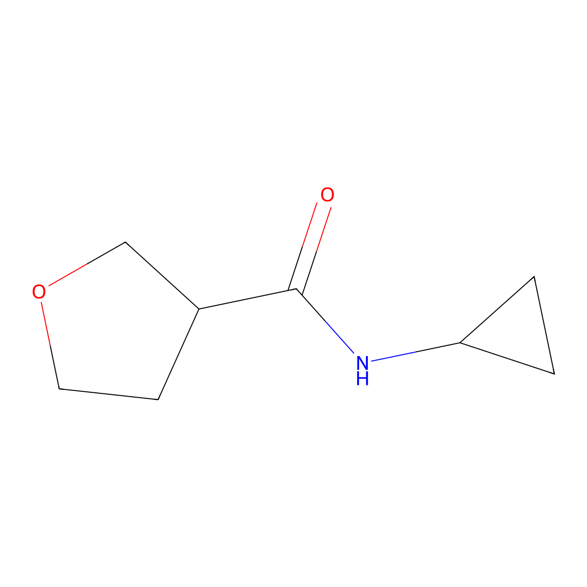 N-cyclopropyloxolane-3-carboxamide molecular structure, CAS 1339320-07-8