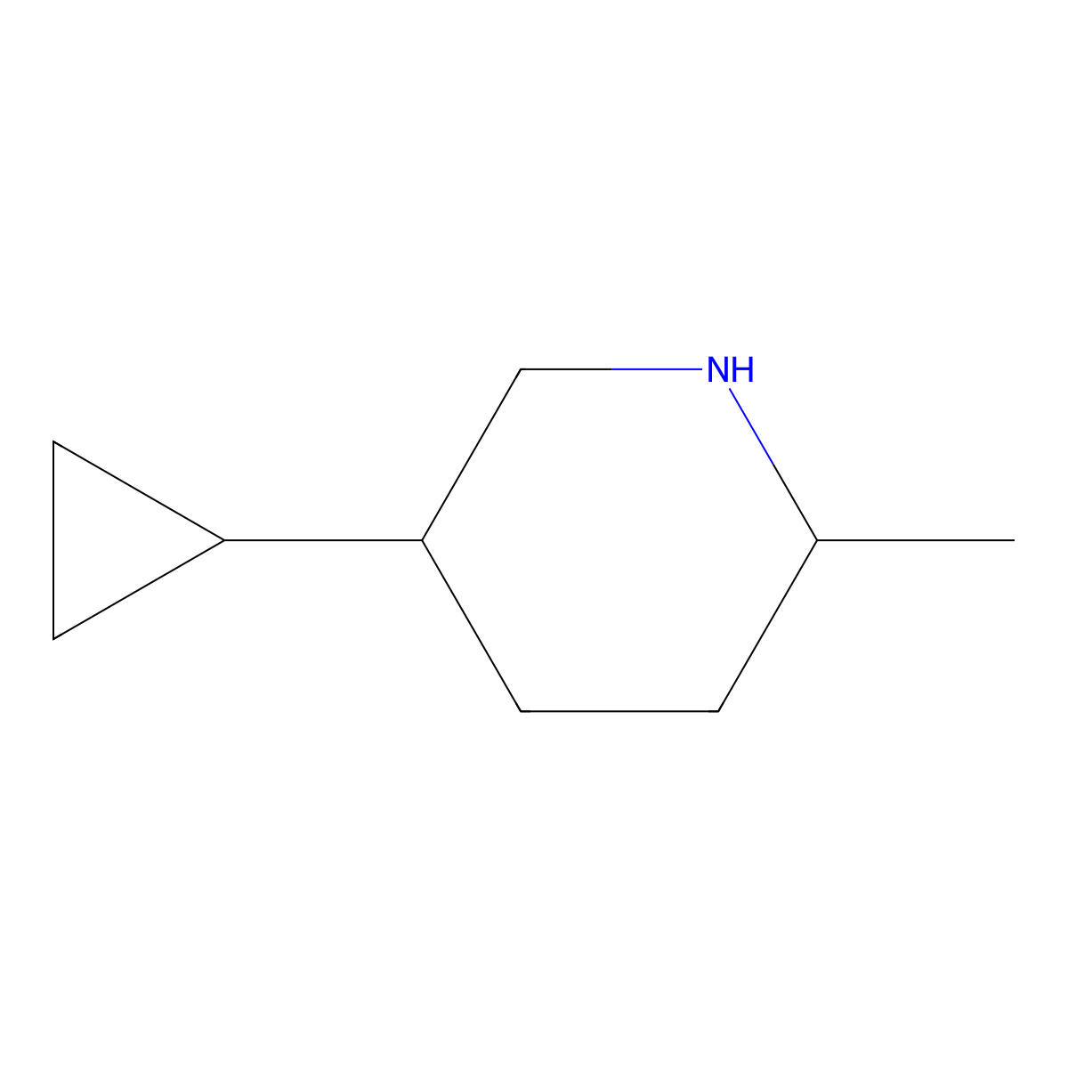 5-Cyclopropyl-2-methylpiperidine molecular structure, CAS 1339321-11-7