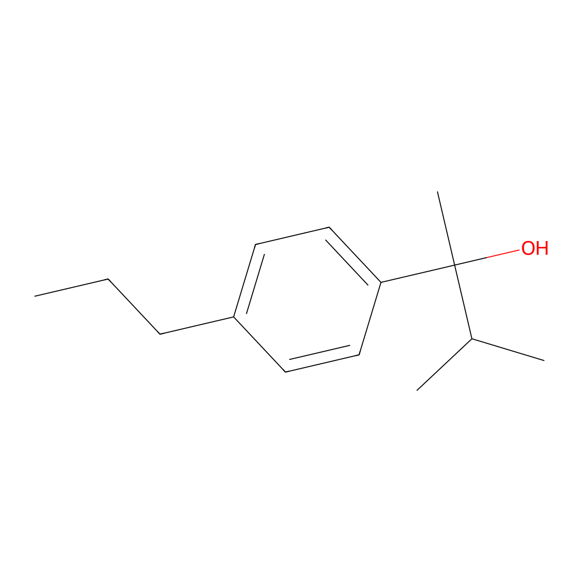 2-(4-n-Propylphenyl)-3-methyl-butan-2-ol molecular structure, CAS 1339324-86-5