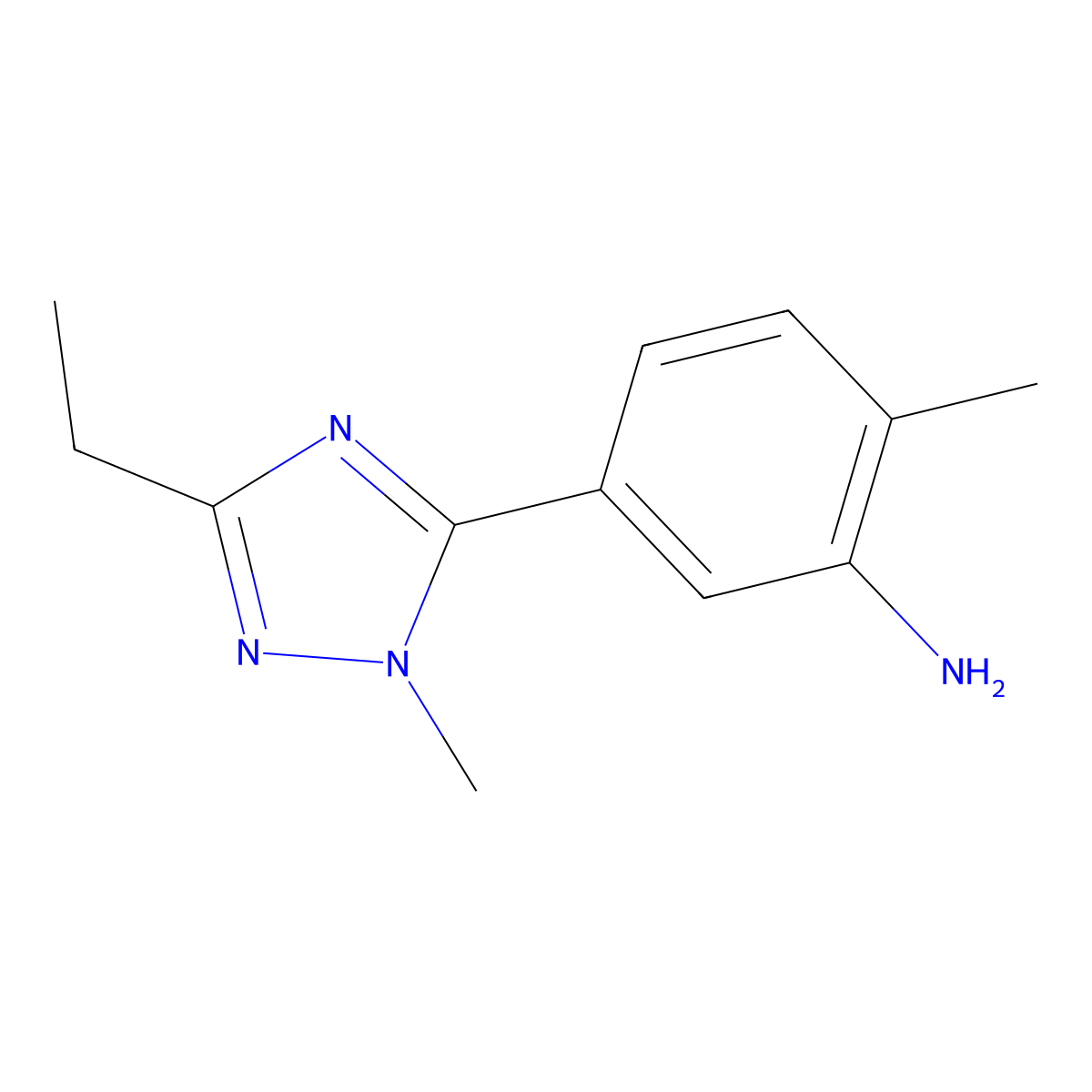 5-(3-Ethyl-1-methyl-1h-1,2,4-triazol-5-yl)-2-methylaniline molecular structure, CAS 1339324-91-2