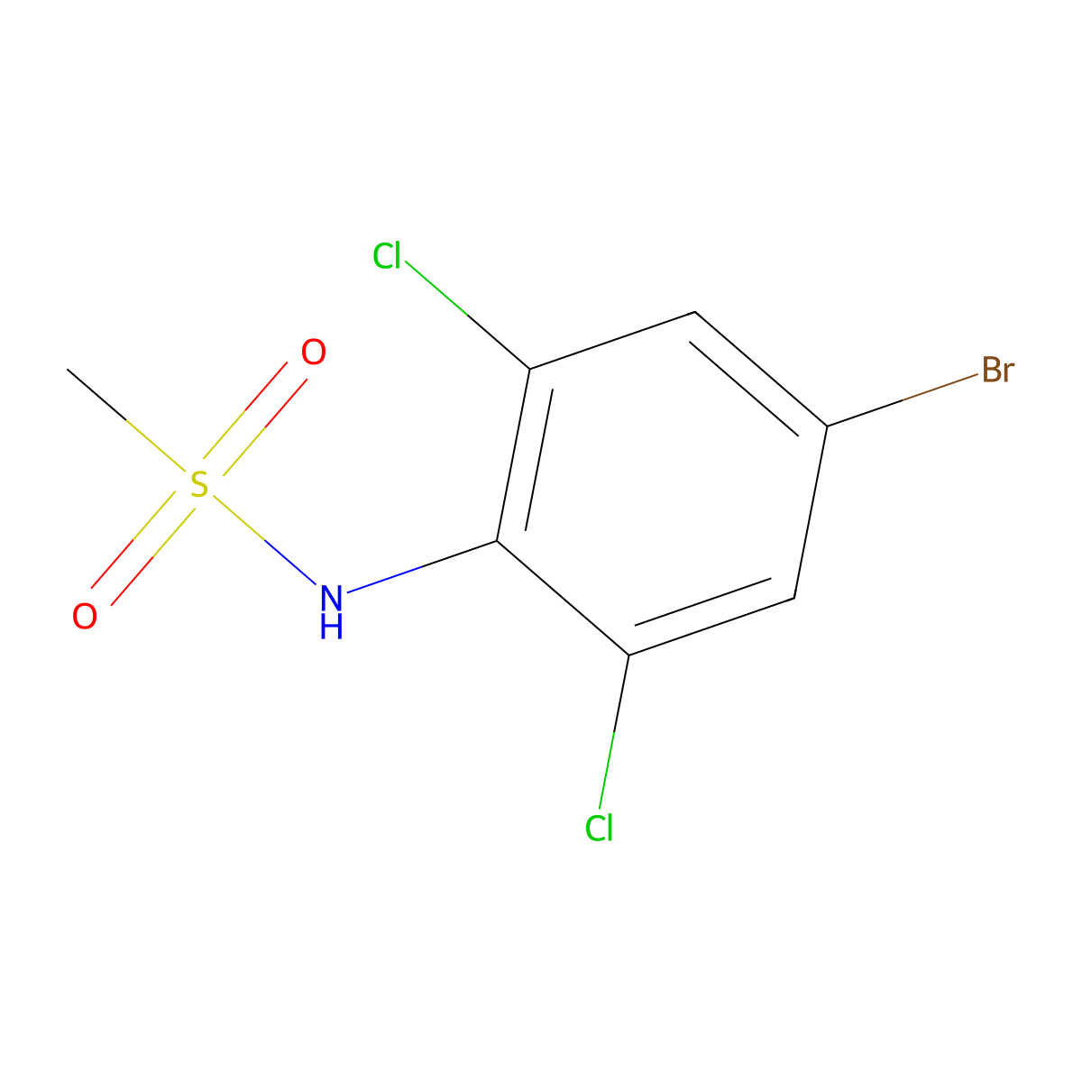 N-(4-bromo-2,6-dichlorophenyl)methanesulfonamide molecular structure, CAS 1339325-56-2