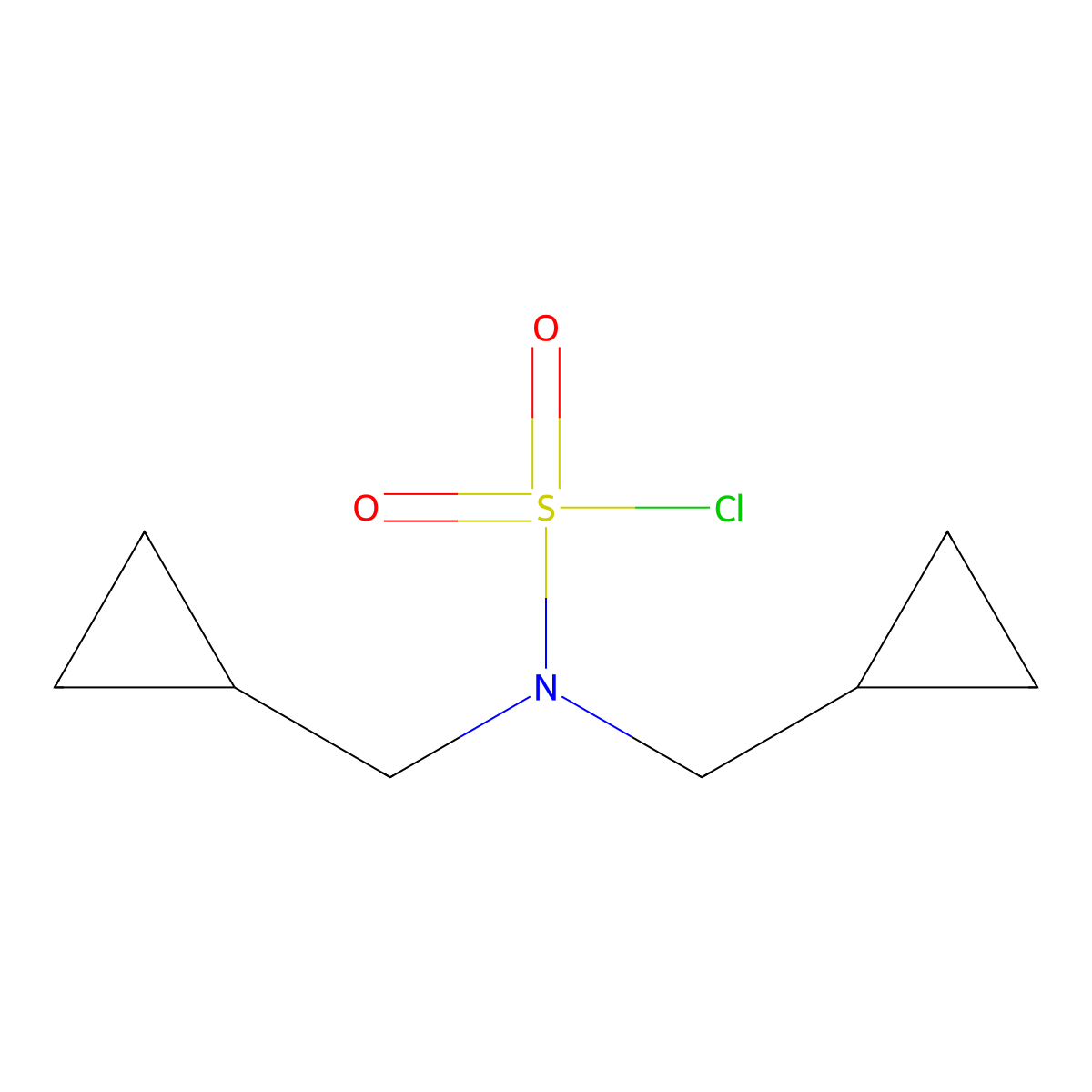 N,N-bis(cyclopropylmethyl)sulfamoyl chloride molecular structure, CAS 1339325-76-6