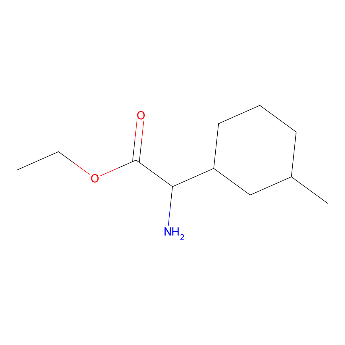 Ethyl 2-amino-2-(3-methylcyclohexyl)acetate molecular structure, CAS 1339327-40-0