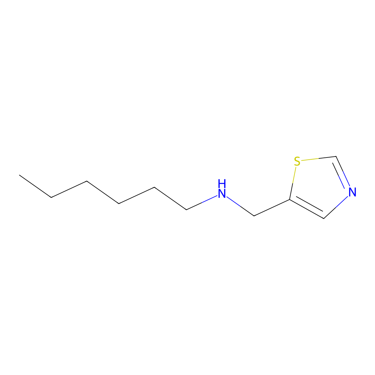 Hexyl[(1,3-thiazol-5-yl)methyl]amine molecular structure, CAS 1339329-16-6