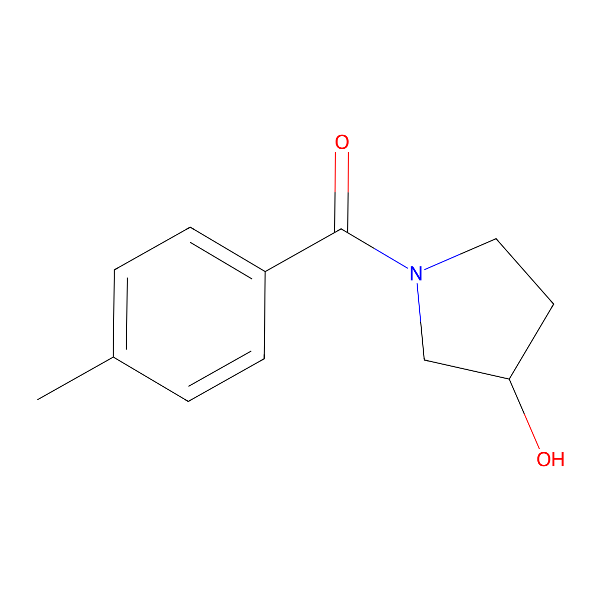 1-(4-Methylbenzoyl)pyrrolidin-3-ol molecular structure, CAS 1339331-02-0
