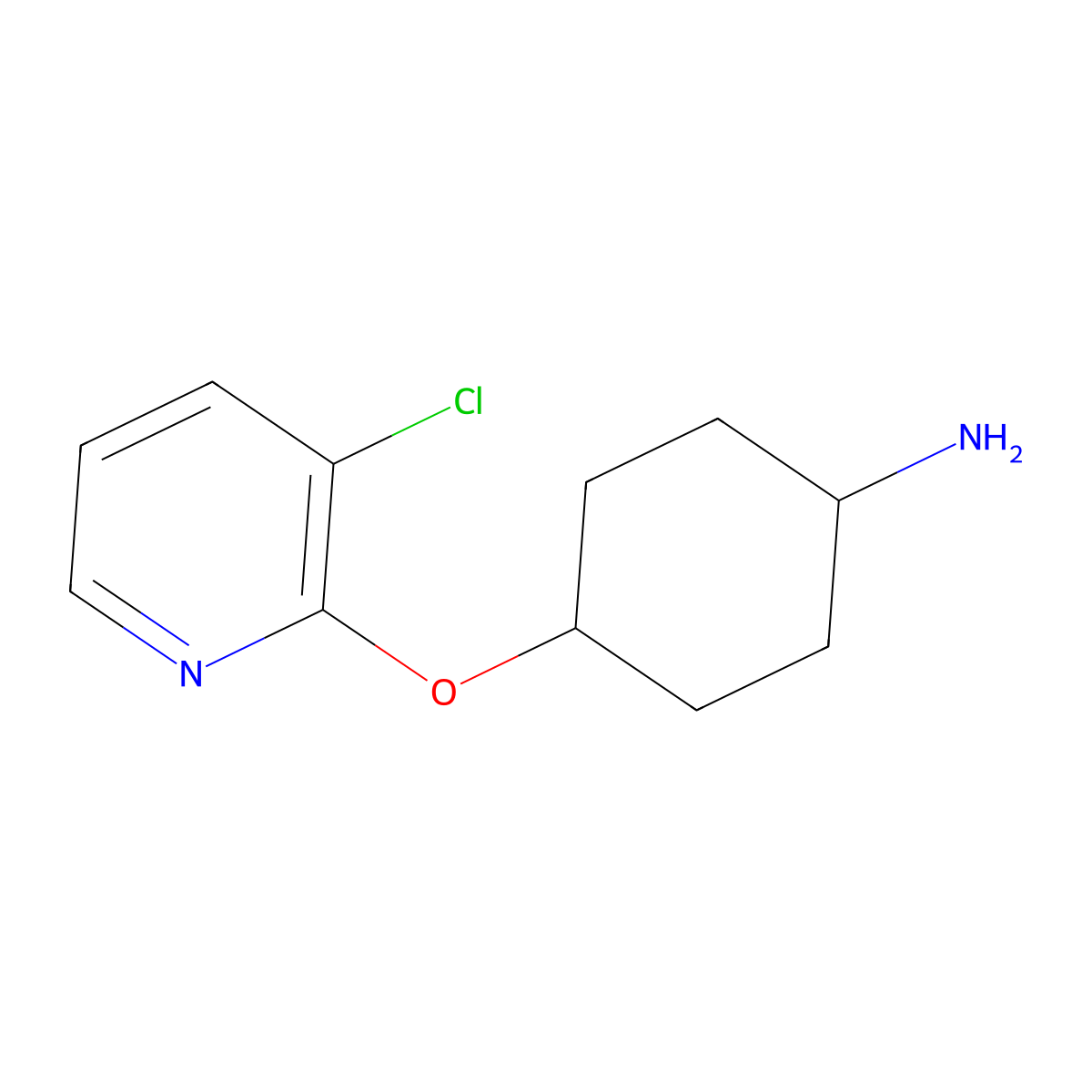4-[(3-Chloropyridin-2-yl)oxy]cyclohexan-1-amine molecular structure, CAS 1339331-90-6