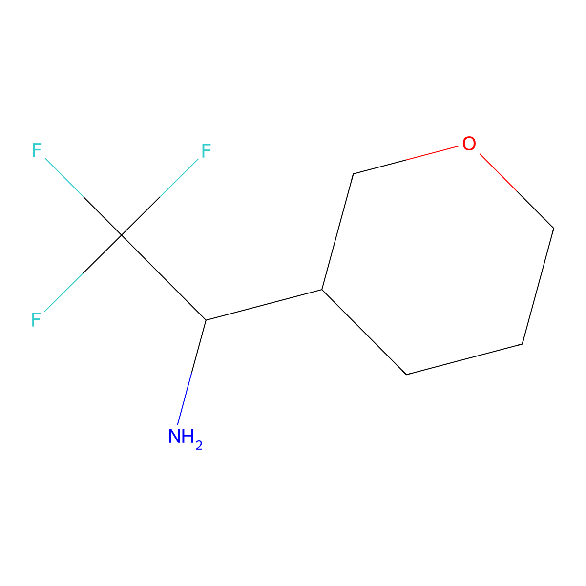 2,2,2-Trifluoro-1-(tetrahydro-2H-pyran-3-YL)ethanamine molecular structure, CAS 1339332-84-1