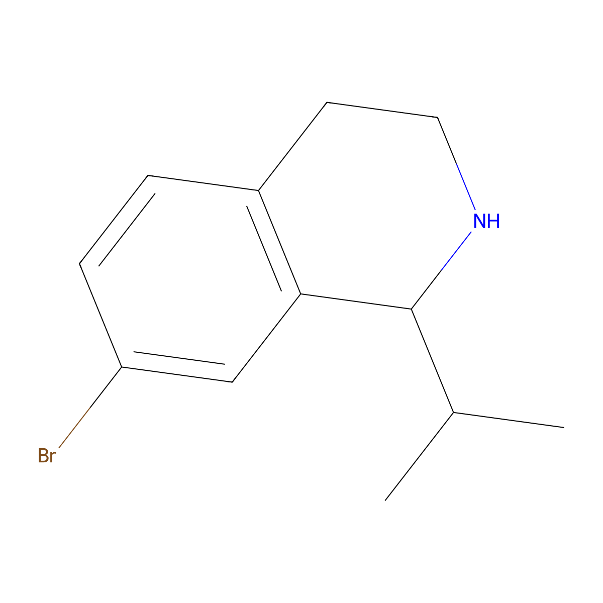7-Bromo-1-isopropyl-1,2,3,4-tetrahydroisoquinoline molecular structure, CAS 1339333-03-7