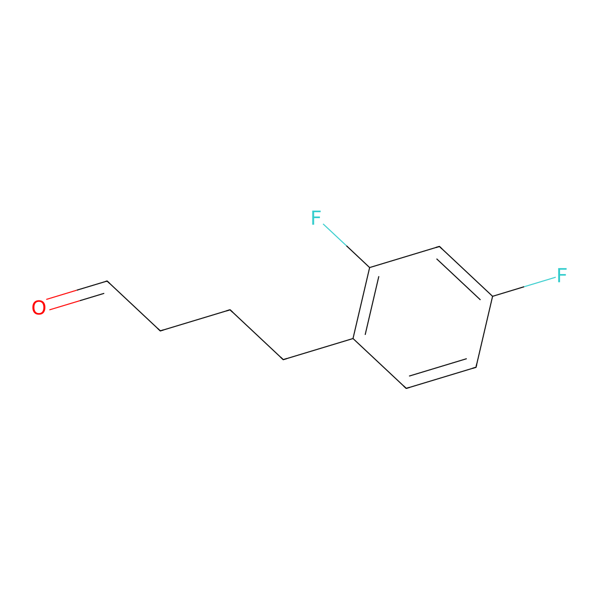 4-(2,4-Difluorophenyl)butanal molecular structure, CAS 1339333-95-7