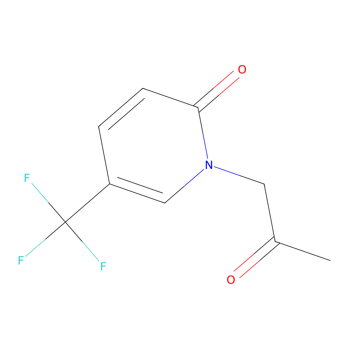 1-(2-Oxopropyl)-5-(trifluoromethyl)-1,2-dihydropyridin-2-one molecular structure, CAS 1339334-35-8
