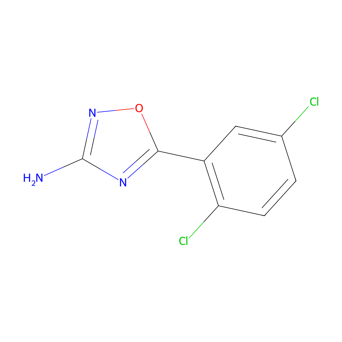 5-(2,5-Dichlorophenyl)-1,2,4-oxadiazol-3-amine molecular structure, CAS 1339337-13-1