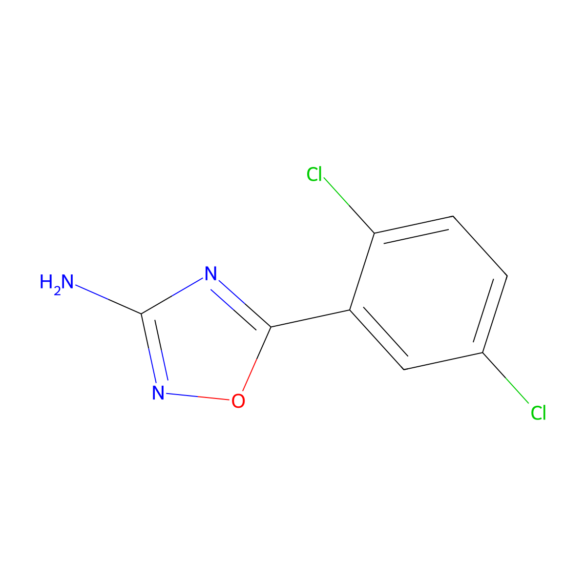 5-(2,5-Dichlorophenyl)-1,2,4-oxadiazol-3-amine molecular structure, CAS 1339337-13-1