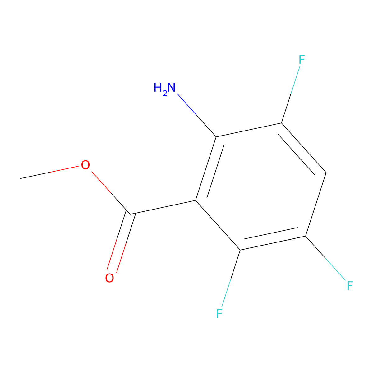Methyl 2-amino-3,5,6-trifluorobenzoate molecular structure, CAS 1339341-76-2