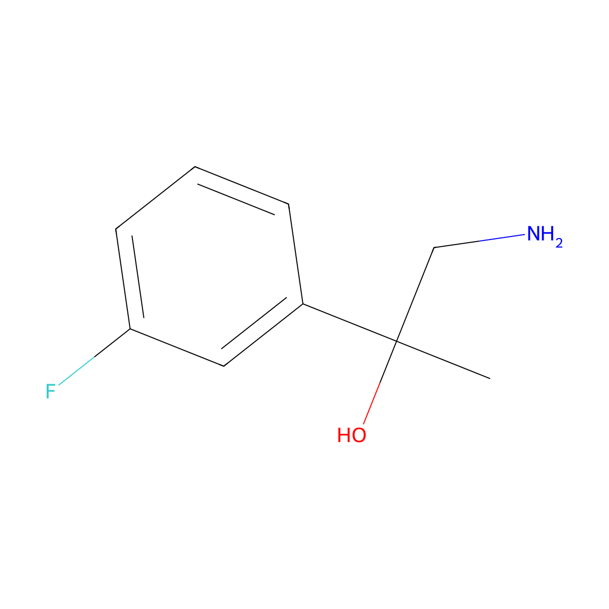 1-Amino-2-(3-fluorophenyl)propan-2-ol molecular structure, CAS 1339341-82-0