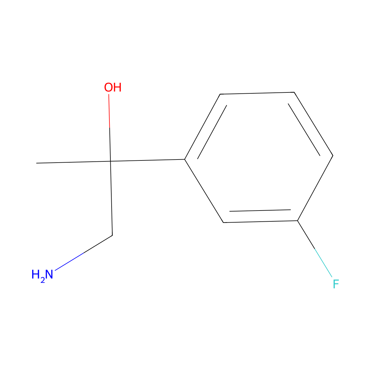 1-Amino-2-(3-fluorophenyl)propan-2-ol molecular structure, CAS 1339341-82-0