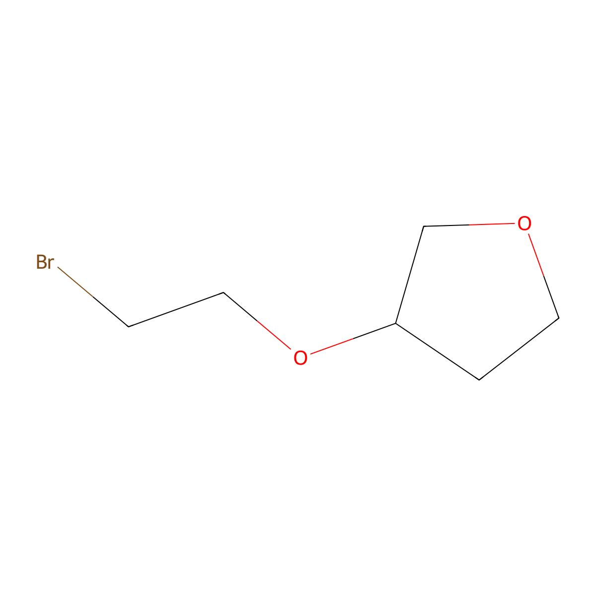 3-(2-Bromoethoxy)oxolane molecular structure, CAS 1339342-13-0
