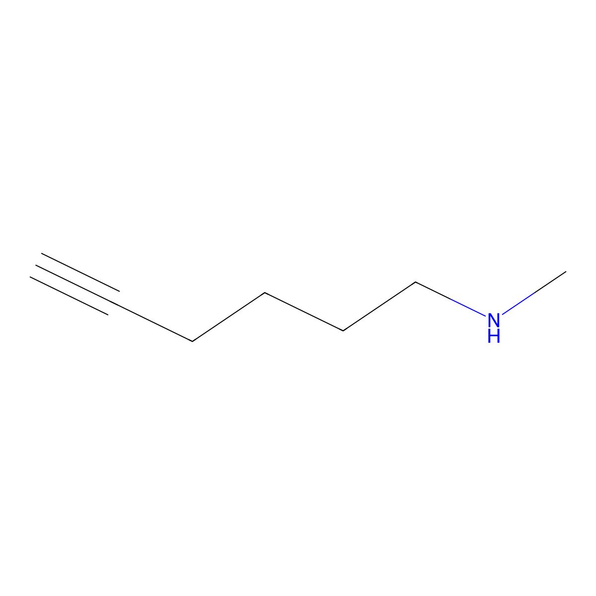 N-methyl-5-Hexyn-1-amine molecular structure, CAS 1339343-58-6