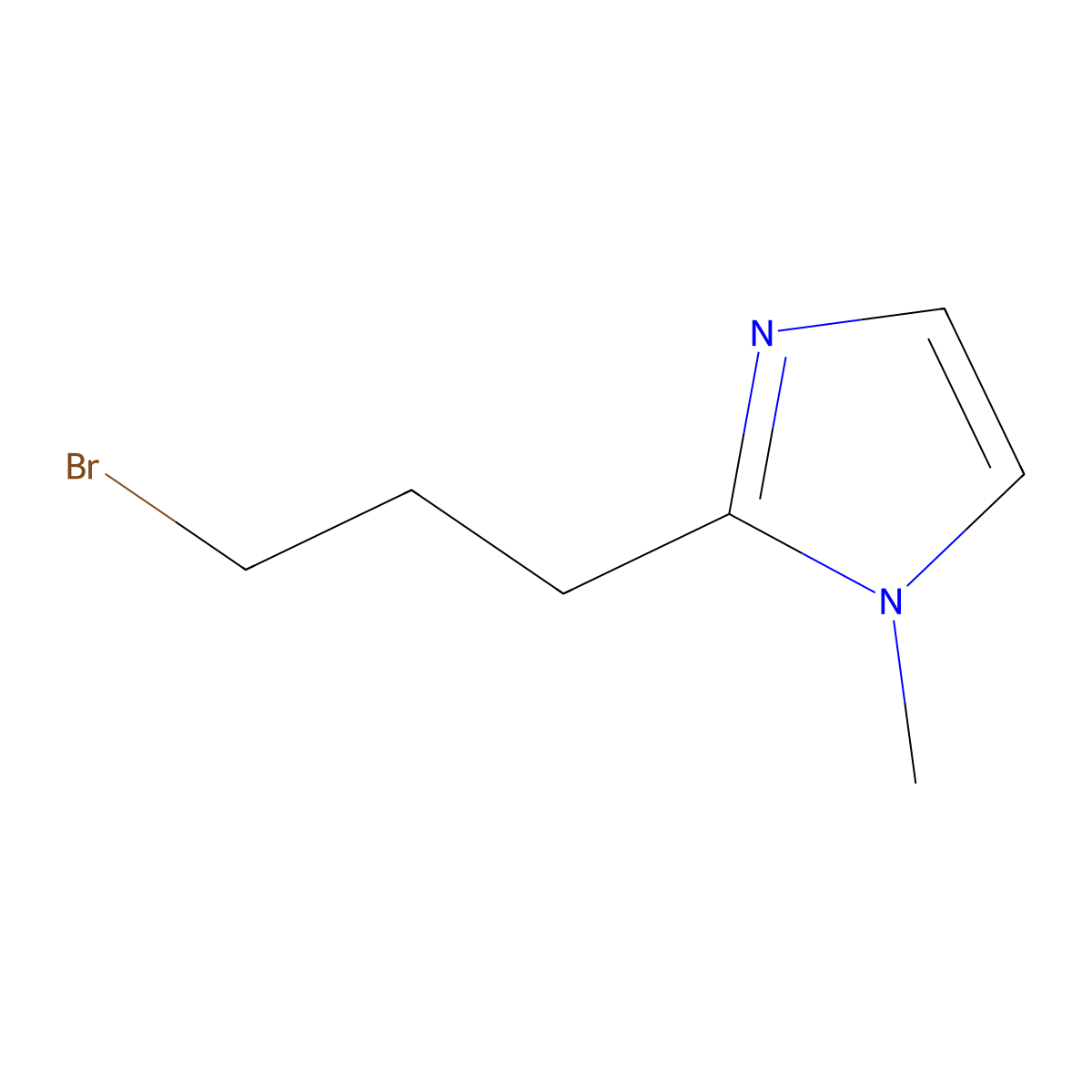 2-(3-bromopropyl)-1-methyl-1H-imidazole molecular structure, CAS 1339343-66-6