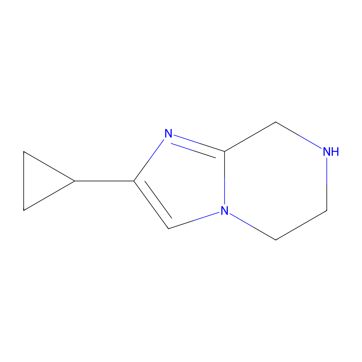 2-Cyclopropyl-5,6,7,8-tetrahydroimidazo[1,2-a]pyrazine molecular structure, CAS 1339346-13-2