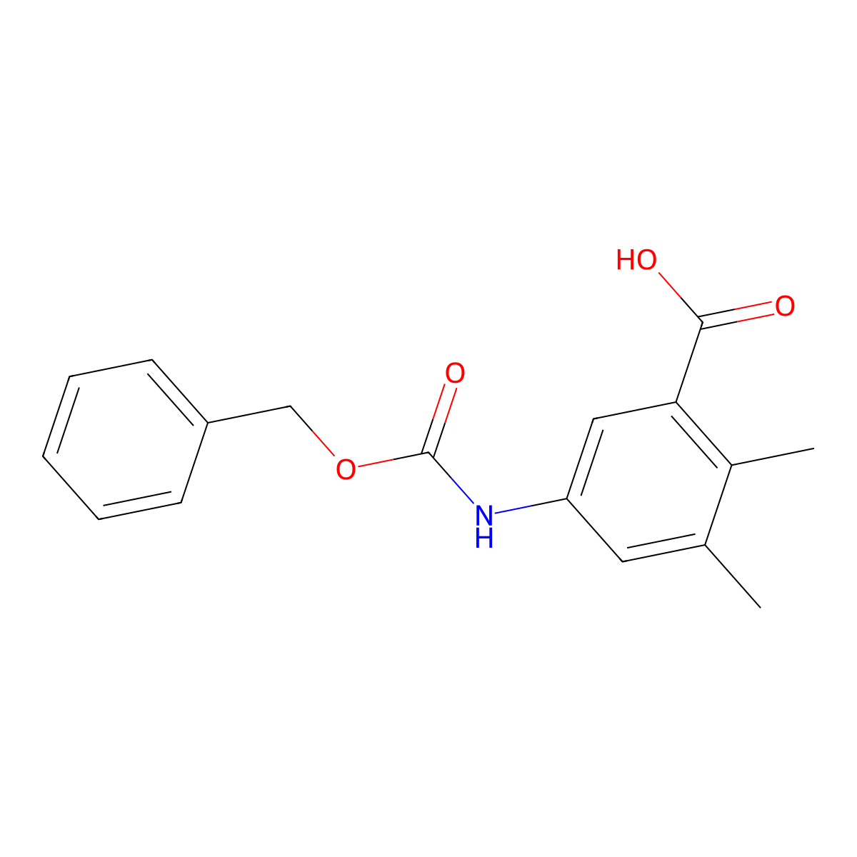 5-(((Benzyloxy)carbonyl)amino)-2,3-dimethylbenzoic acid molecular structure, CAS 1339346-94-9