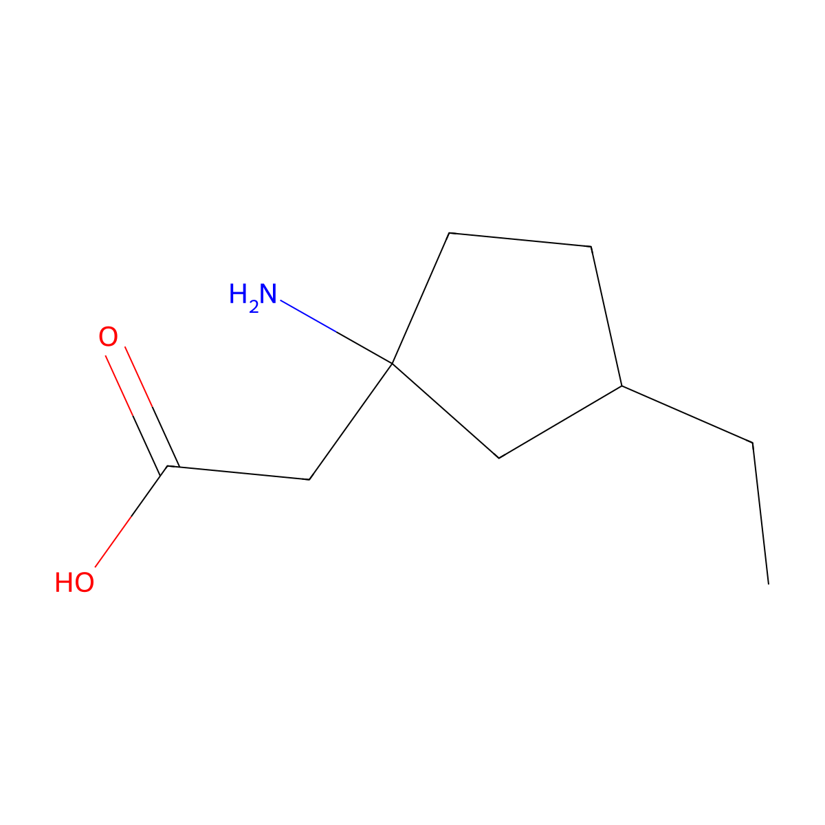 2-(1-Amino-3-ethylcyclopentyl)acetic acid molecular structure, CAS 1339348-25-2