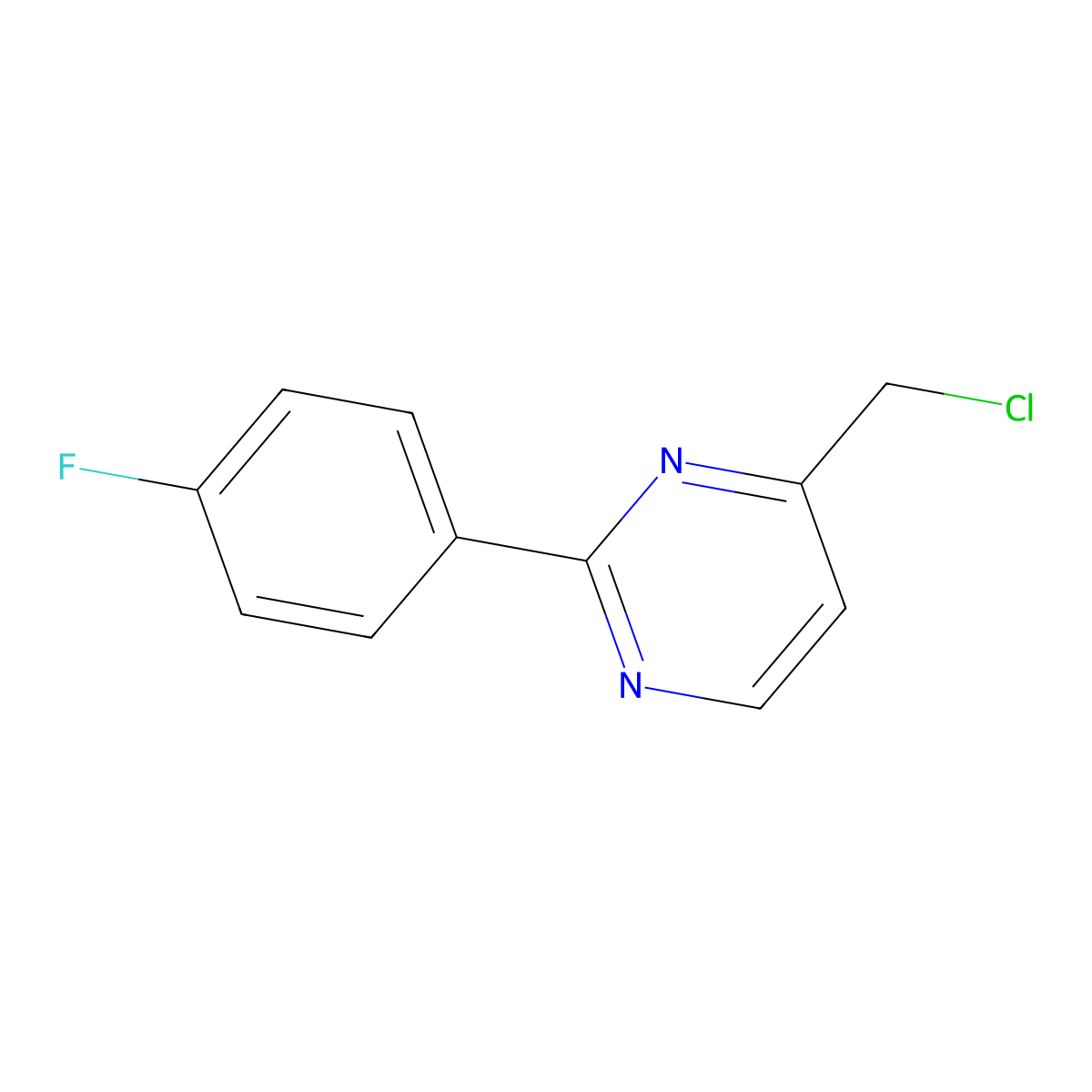 4-(Chloromethyl)-2-(4-fluorophenyl)pyrimidine molecular structure, CAS 1339350-22-9