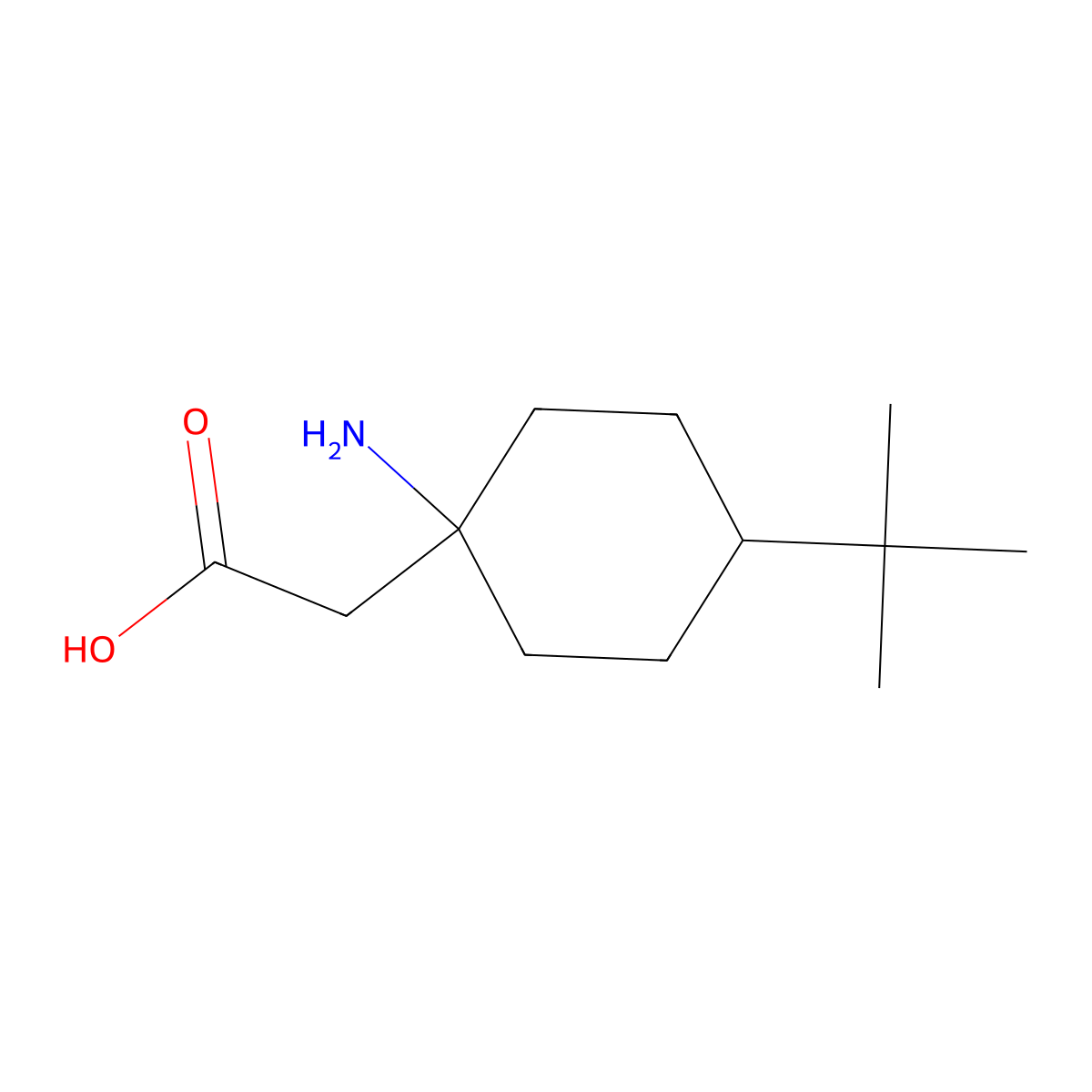 (1-Amino-4-tert-butylcyclohexyl)acetic acid molecular structure, CAS 1339351-05-1