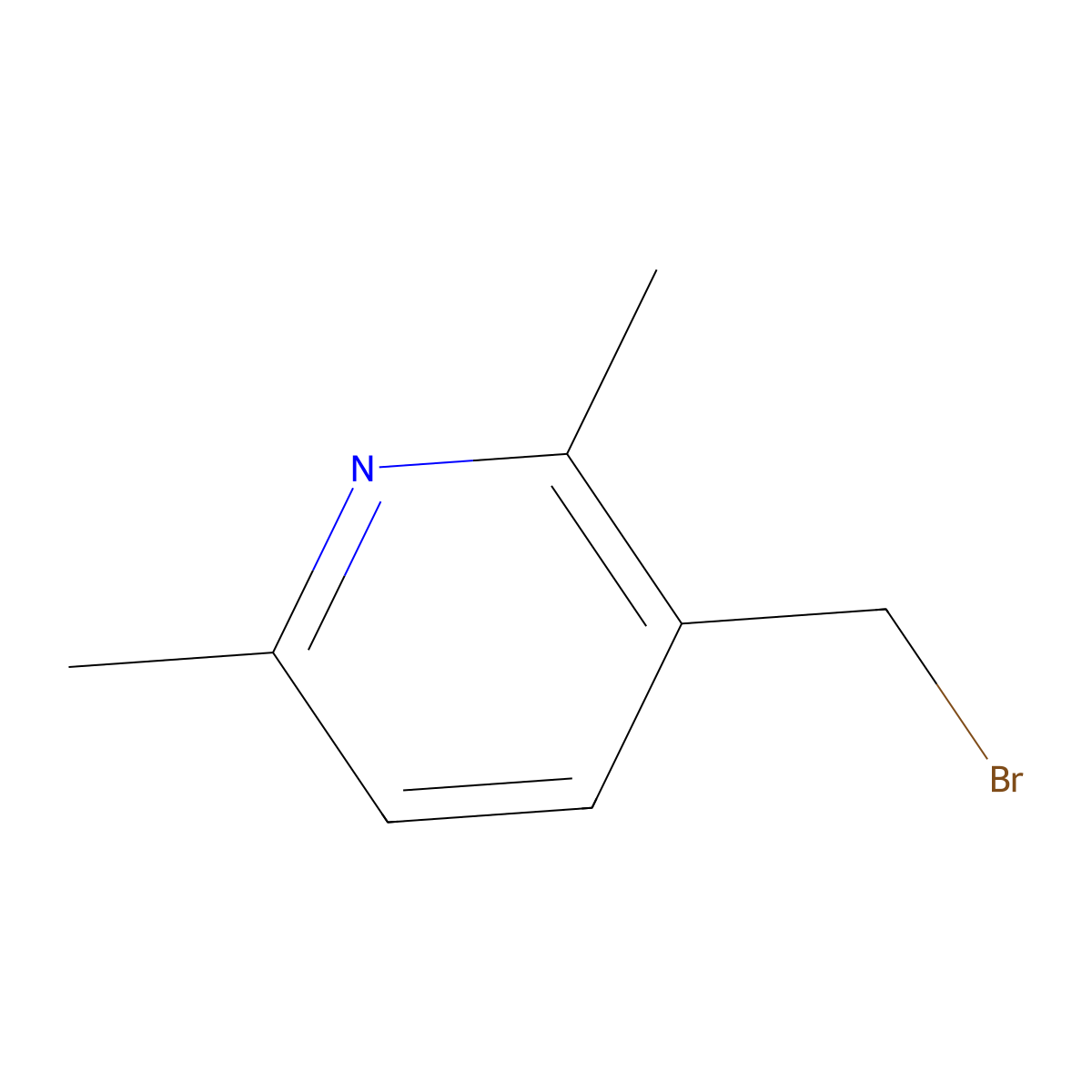 3-(Bromomethyl)-2,6-dimethylpyridine molecular structure, CAS 1339354-01-6