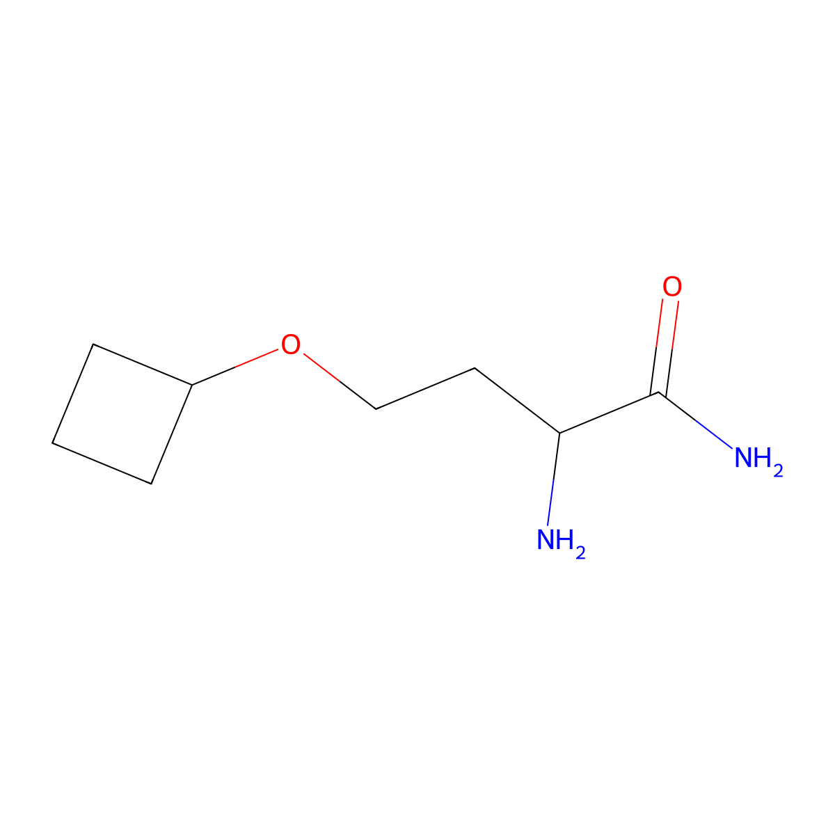 2-Amino-4-cyclobutoxybutanamide molecular structure, CAS 1339355-86-0