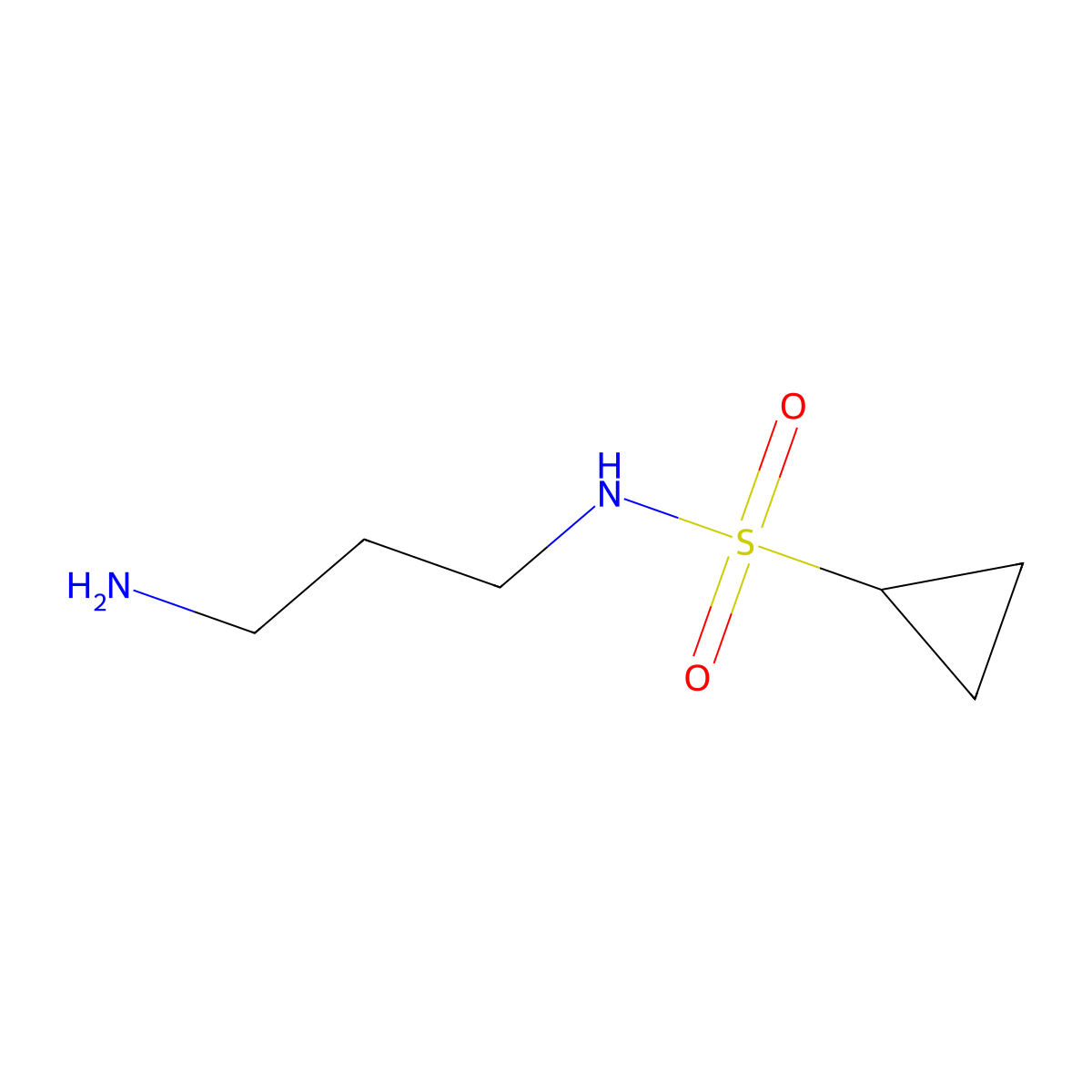 N-(3-aminopropyl)cyclopropanesulfonamide molecular structure, CAS 1339356-53-4