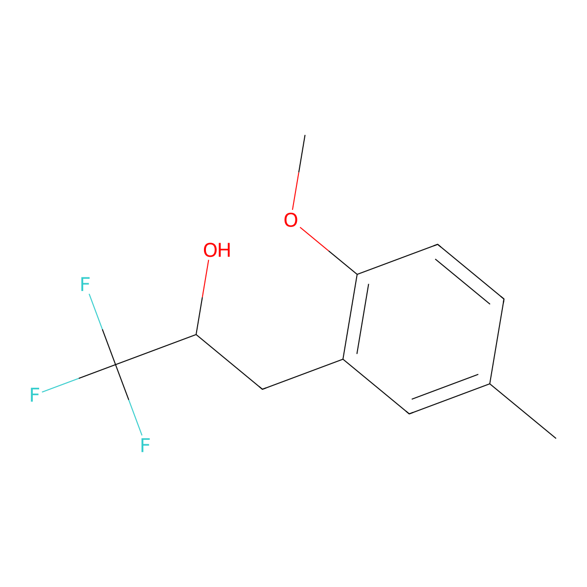1,1,1-Trifluoro-3-(2-methoxy-5-methylphenyl)propan-2-ol molecular structure, CAS 1339357-70-8