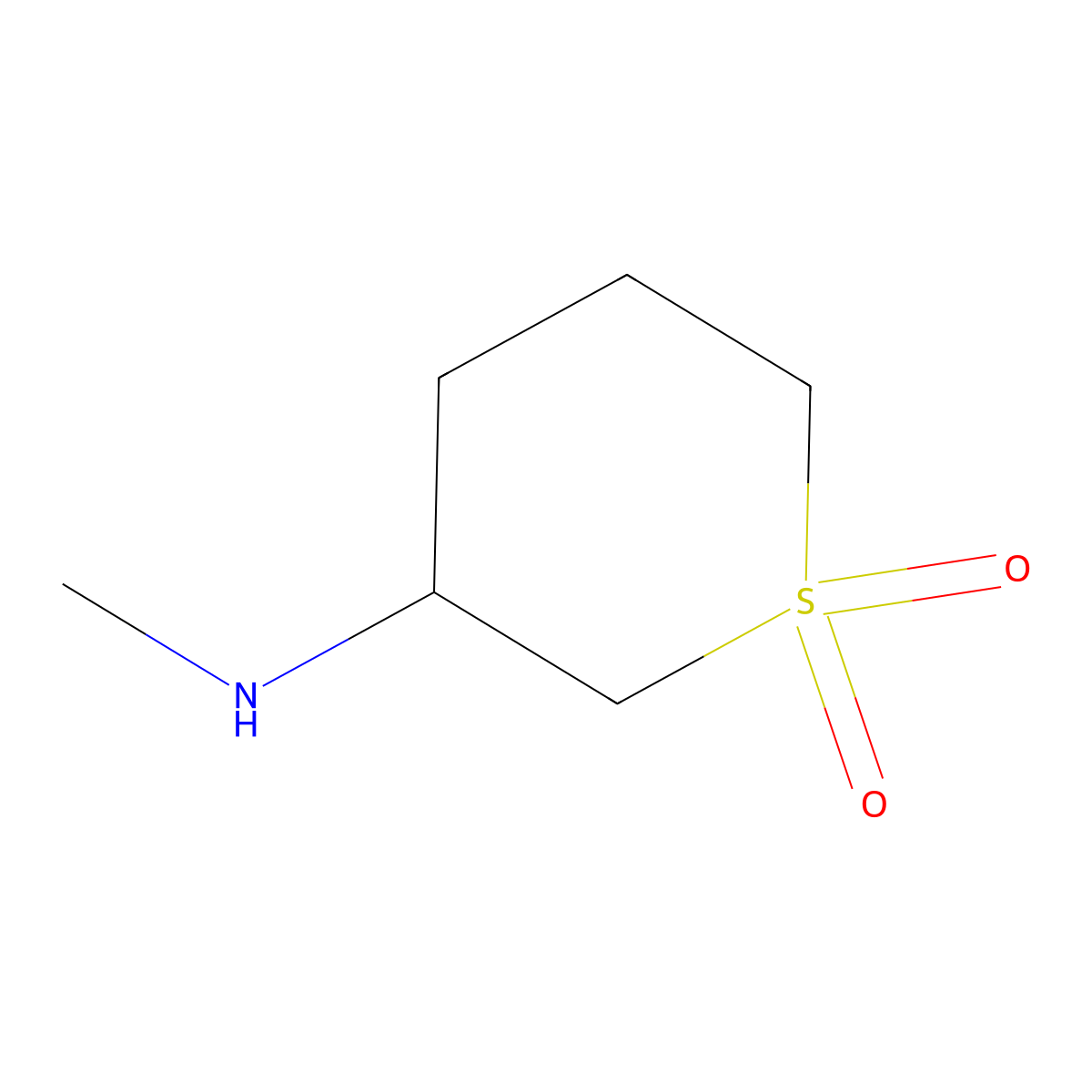3-(Methylamino)-1lambda6-thiane-1,1-dione molecular structure, CAS 1339358-70-1