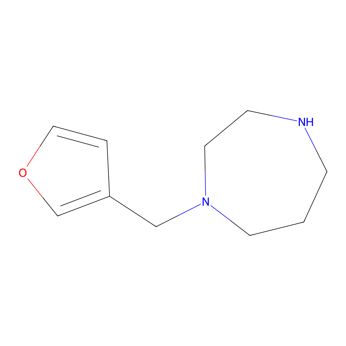 1-(Furan-3-ylmethyl)-1,4-diazepane molecular structure, CAS 1339359-21-5