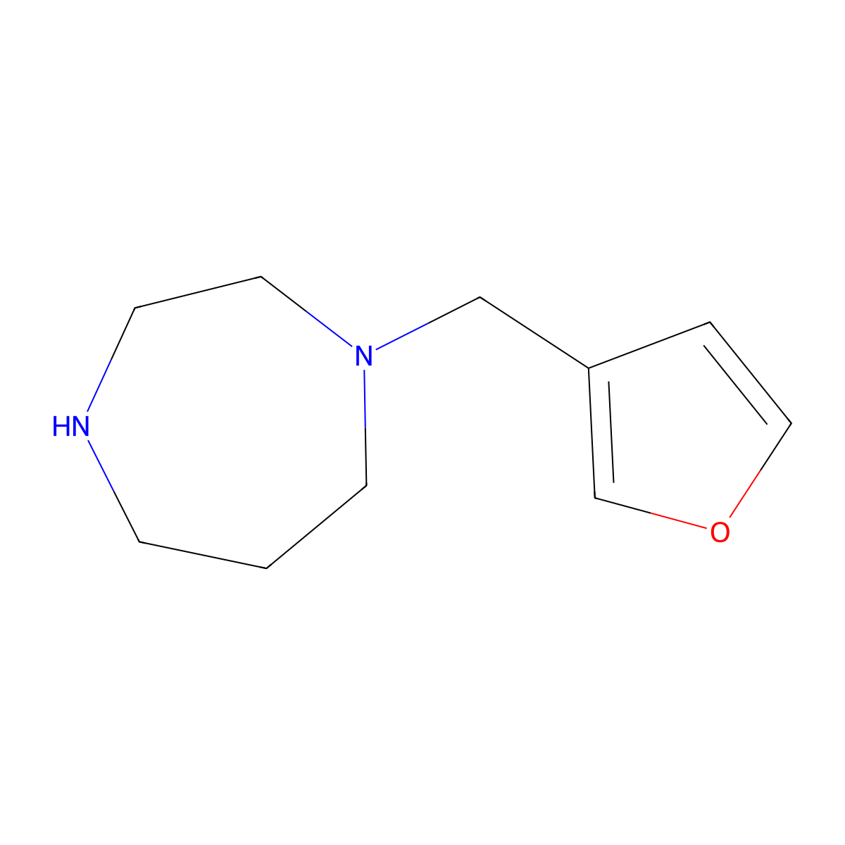 1-(Furan-3-ylmethyl)-1,4-diazepane molecular structure, CAS 1339359-21-5