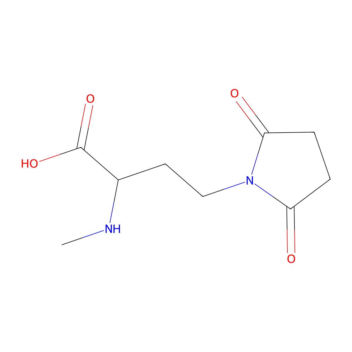 4-(2,5-Dioxopyrrolidin-1-yl)-2-(methylamino)butanoic acid molecular structure, CAS 1339359-77-1