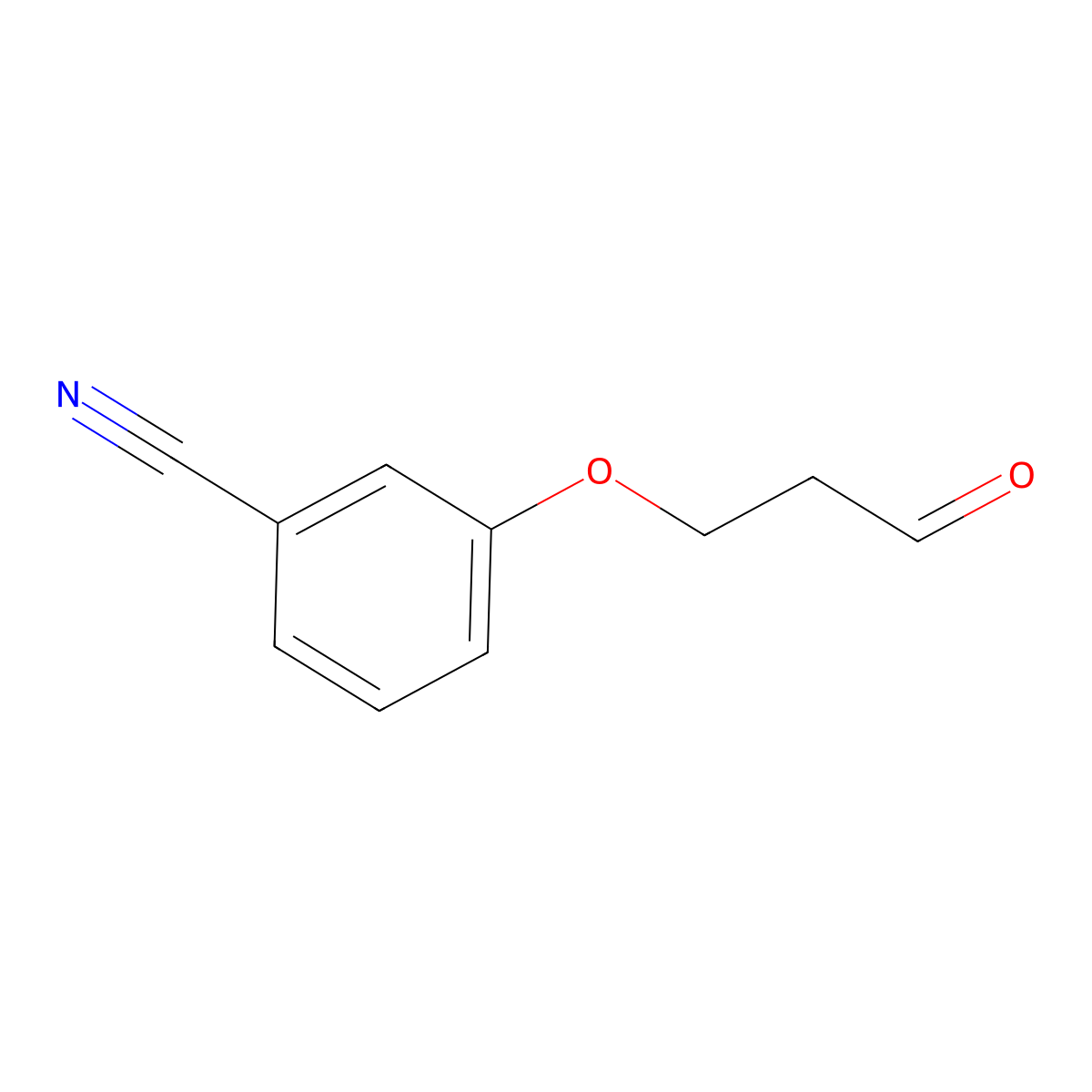 3-(3-Oxopropoxy)benzonitrile molecular structure, CAS 1339360-30-3
