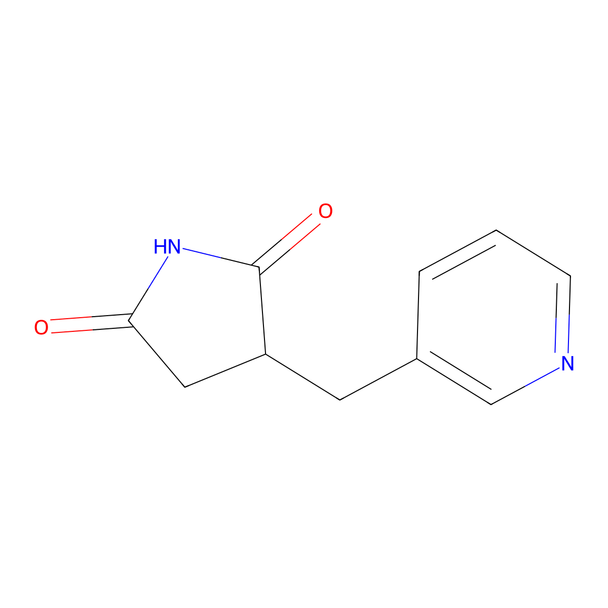 3-[(Pyridin-3-yl)methyl]pyrrolidine-2,5-dione molecular structure, CAS 1339361-33-9
