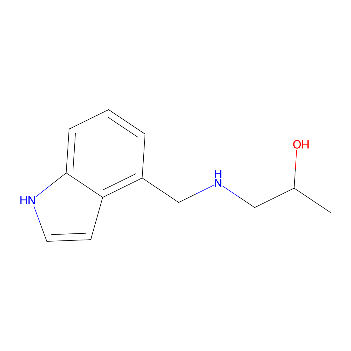 1-{[(1H-indol-4-yl)methyl]amino}propan-2-ol molecular structure, CAS 1339363-99-3
