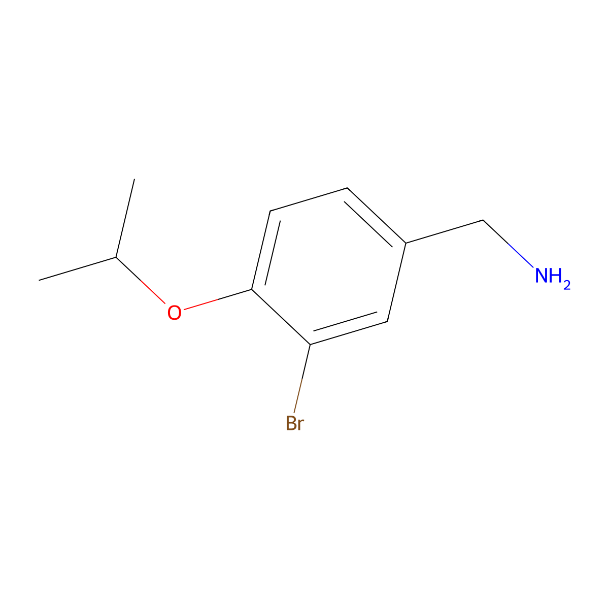 1-[3-Bromo-4-(propan-2-yloxy)phenyl]methanamine molecular structure, CAS 1339365-08-0