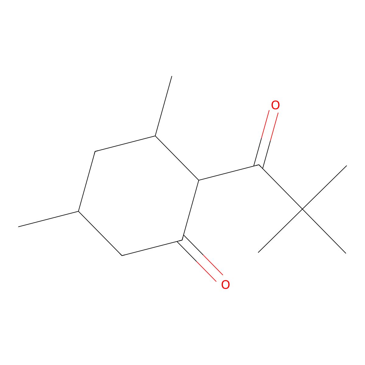 2-(2,2-Dimethylpropanoyl)-3,5-dimethylcyclohexan-1-one molecular structure, CAS 1339365-36-4