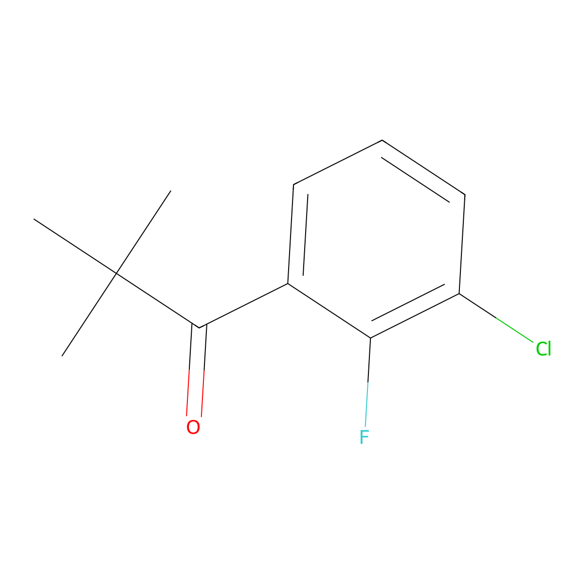 1-(3-Chloro-2-fluorophenyl)-2,2-dimethyl-1-propanone molecular structure, CAS 1339365-83-1