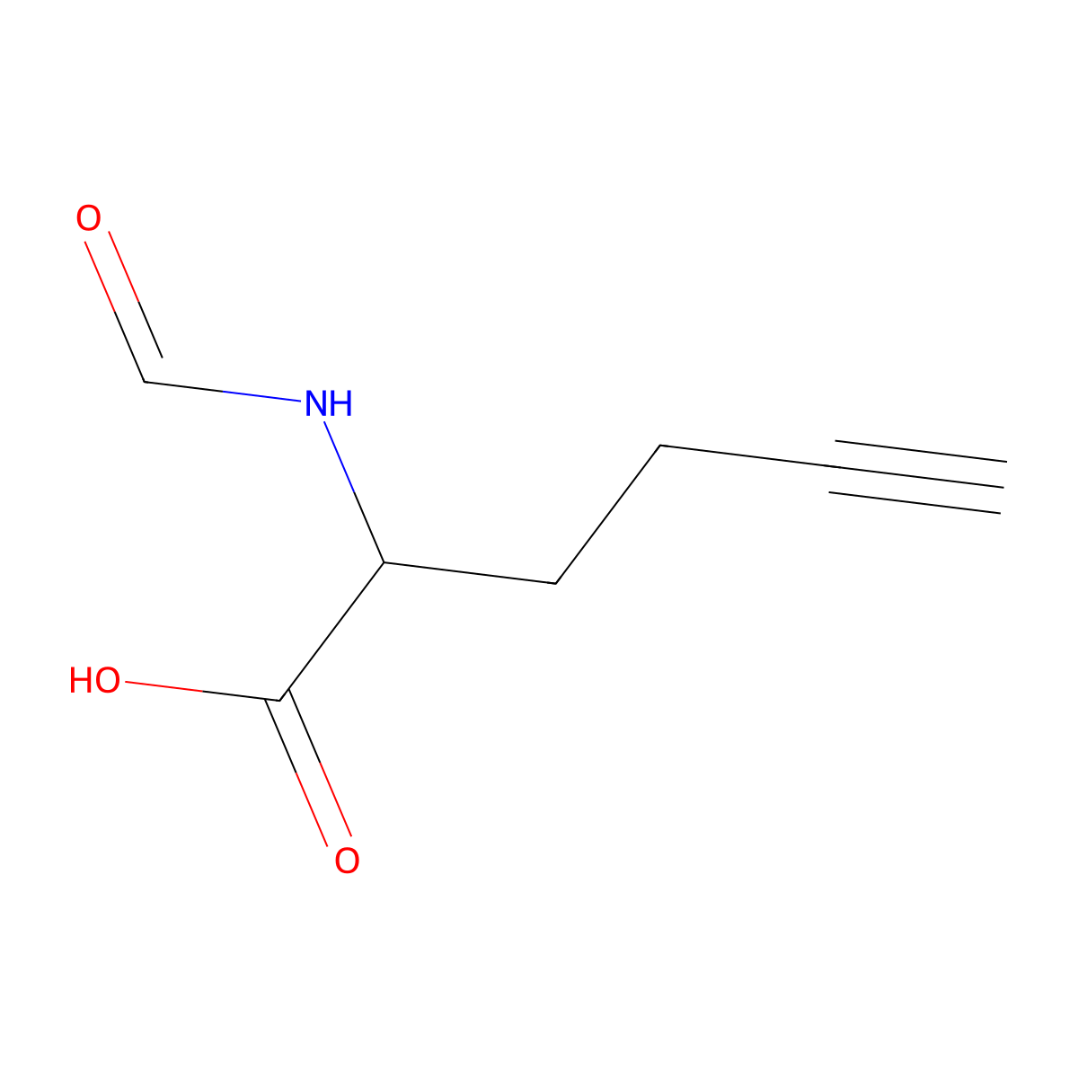 2-Formamidohex-5-ynoic acid molecular structure, CAS 1339367-83-7