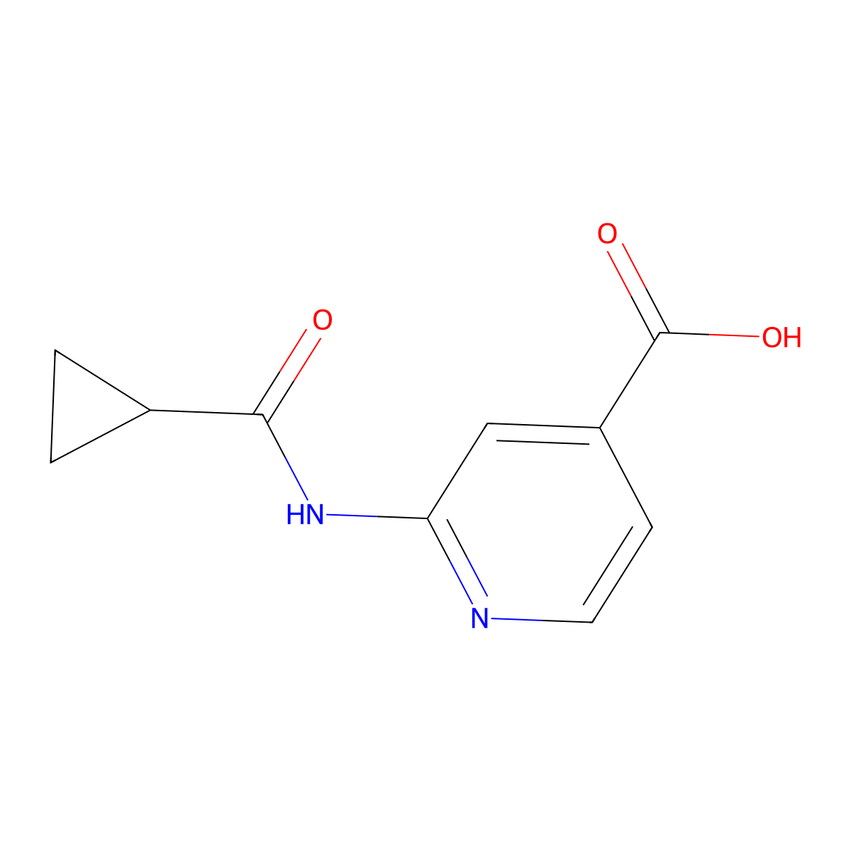 2-(Cyclopropanecarboxamido)isonicotinic acid molecular structure, CAS 1339368-46-5