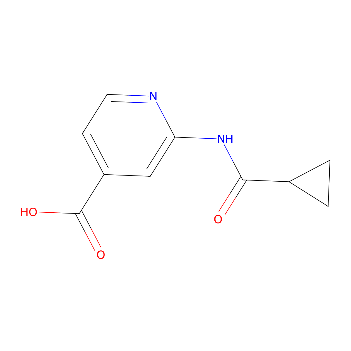 2-(Cyclopropanecarboxamido)isonicotinic acid molecular structure, CAS 1339368-46-5