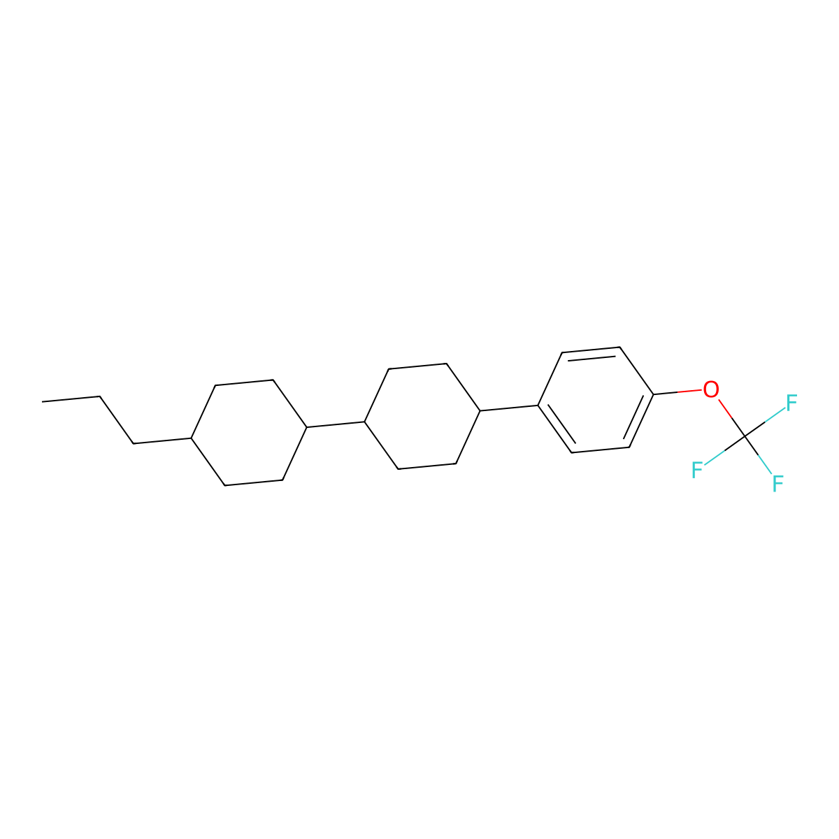 (1S,4R)-4-Propyl-4'-(4-(trifluoromethoxy)phenyl)-1,1'-bi(cyclohexane) molecular structure, CAS 133937-72-1