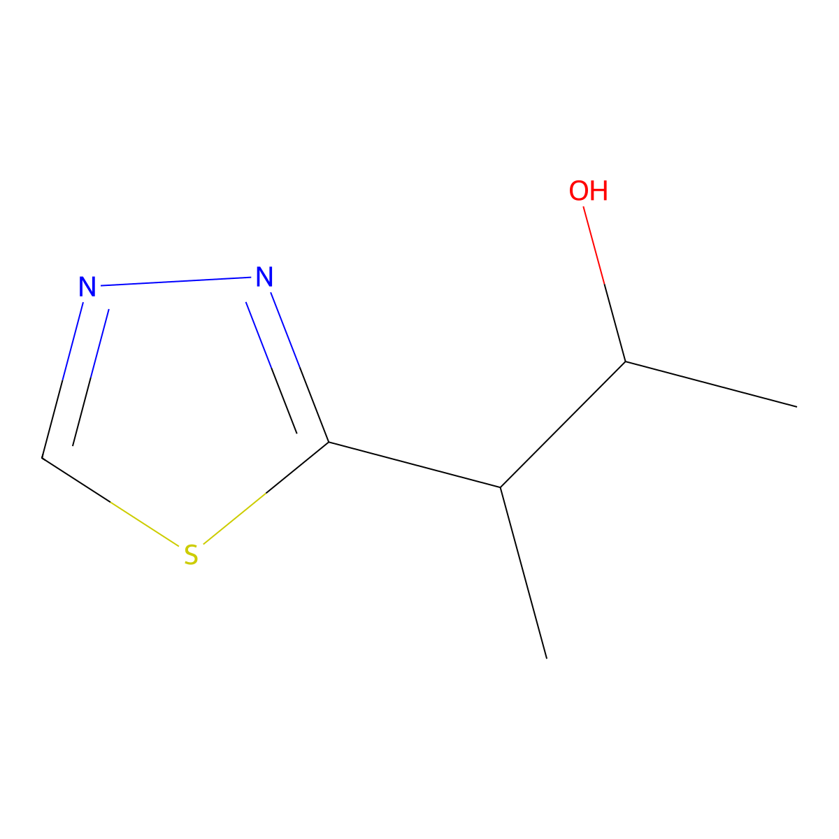 3-(1,3,4-Thiadiazol-2-yl)butan-2-ol molecular structure, CAS 1339373-67-9