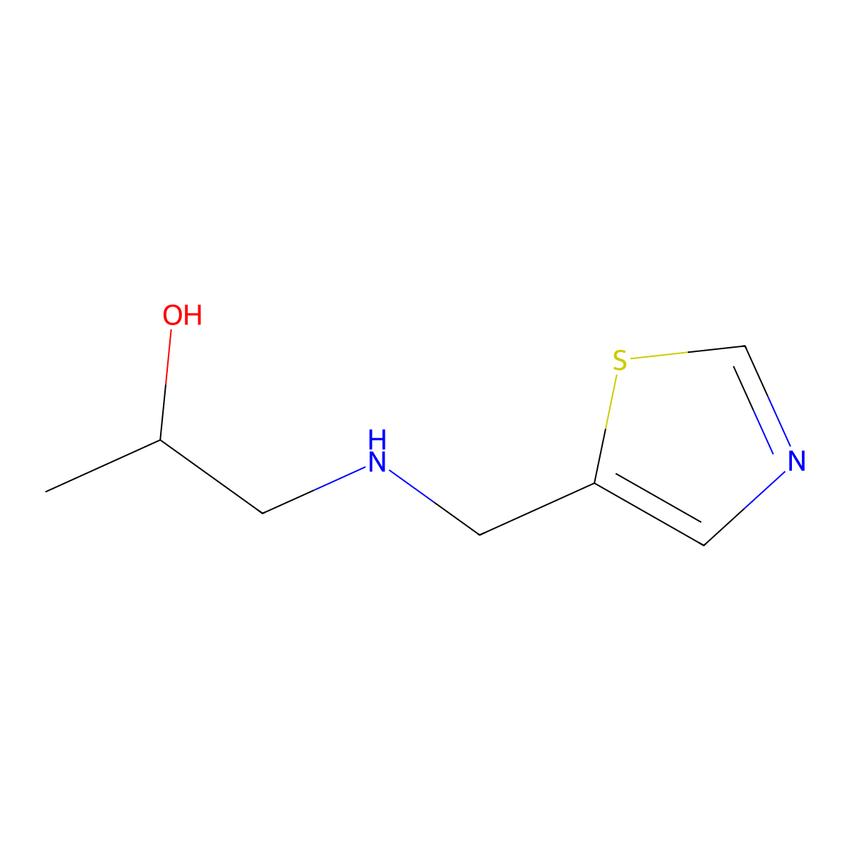 1-{[(1,3-Thiazol-5-yl)methyl]amino}propan-2-ol molecular structure, CAS 1339374-36-5