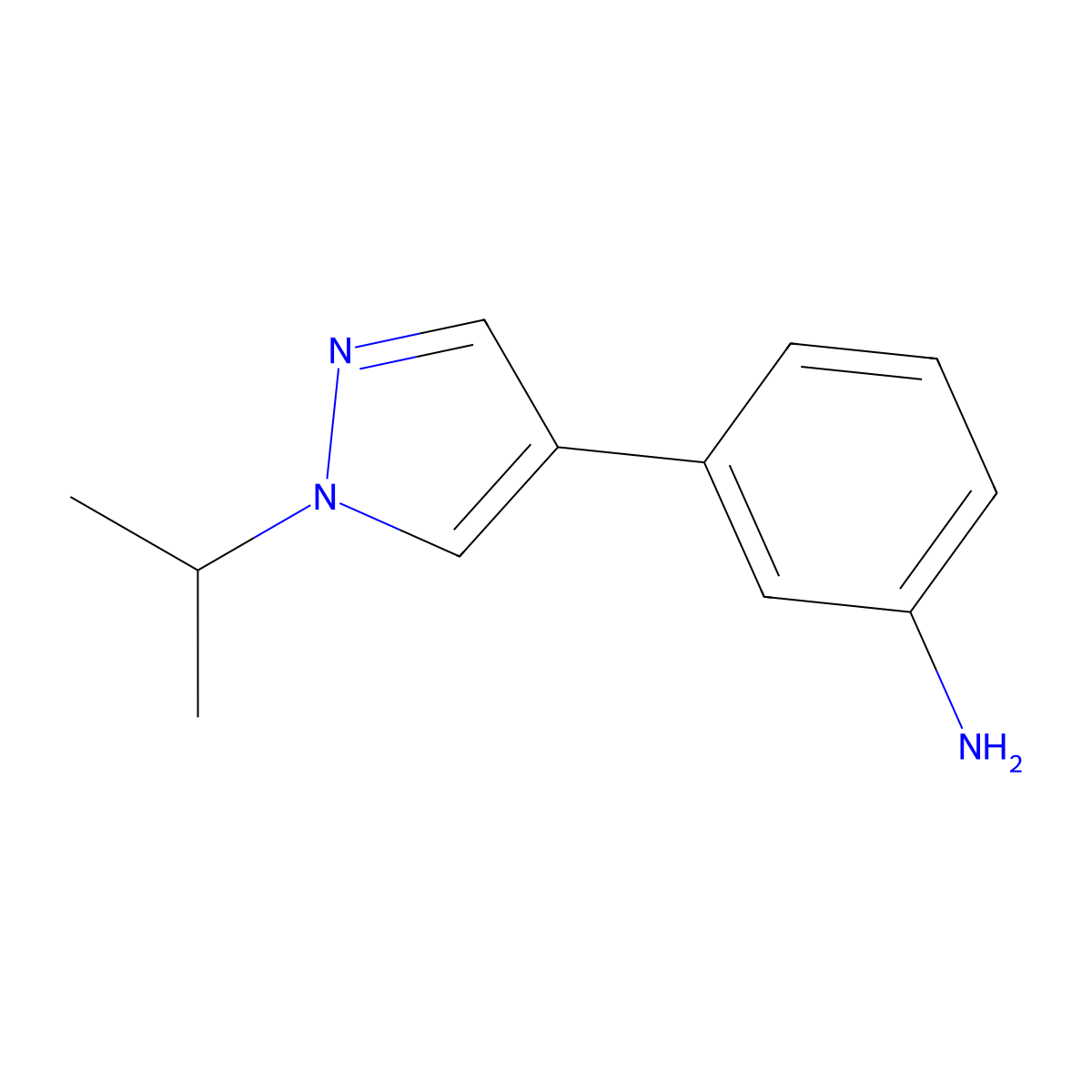 3-(1-Isopropyl-1h-pyrazol-4-yl)aniline molecular structure, CAS 1339374-39-8