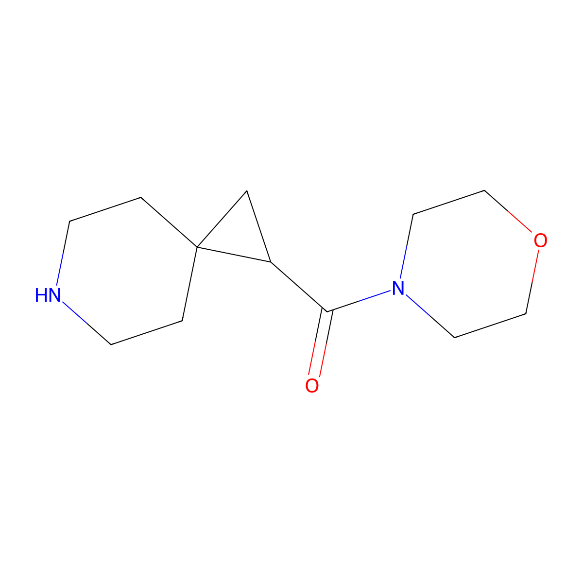 Morpholino(6-azaspiro[2.5]octan-1-yl)methanone molecular structure, CAS 1339375-00-6